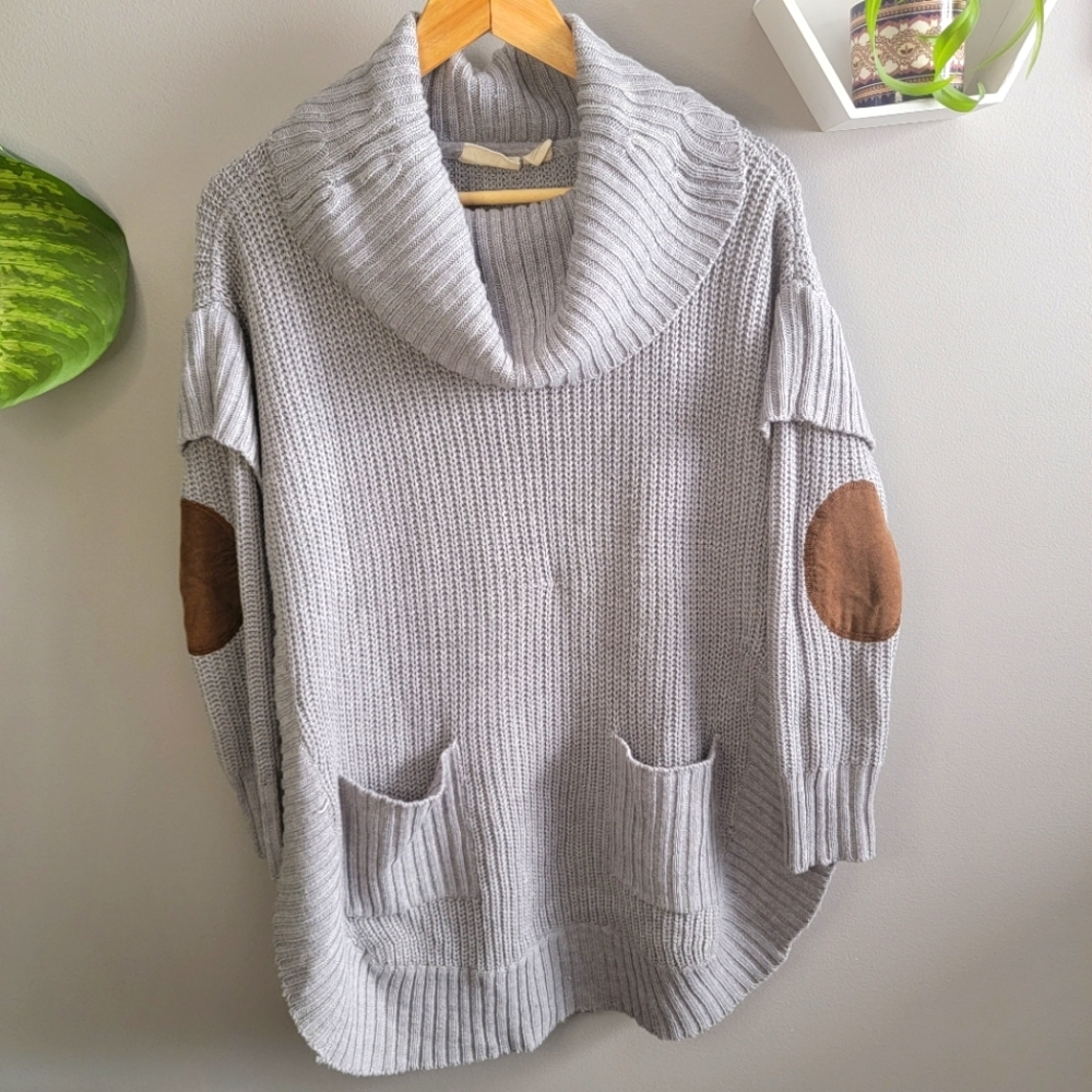 Knit Sweater with Elbow Pads